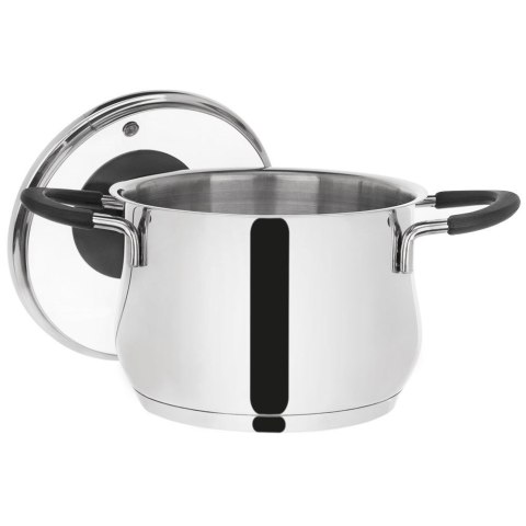 Garnek stalowy DALIE z pokrywką 16 cm 2,4 l gaz indukcja Garnek stalowy DALIE z pokrywką 16 cm 2,4 l gaz indukcja