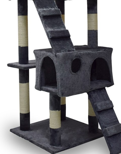 Drapak drzewko Legowisko Wieża dla Kota 170cm Ciemnoszary ANIMEL Drapak drzewko Legowisko Wieża dla Kota 170cm Ciemnoszary ANIMEL
