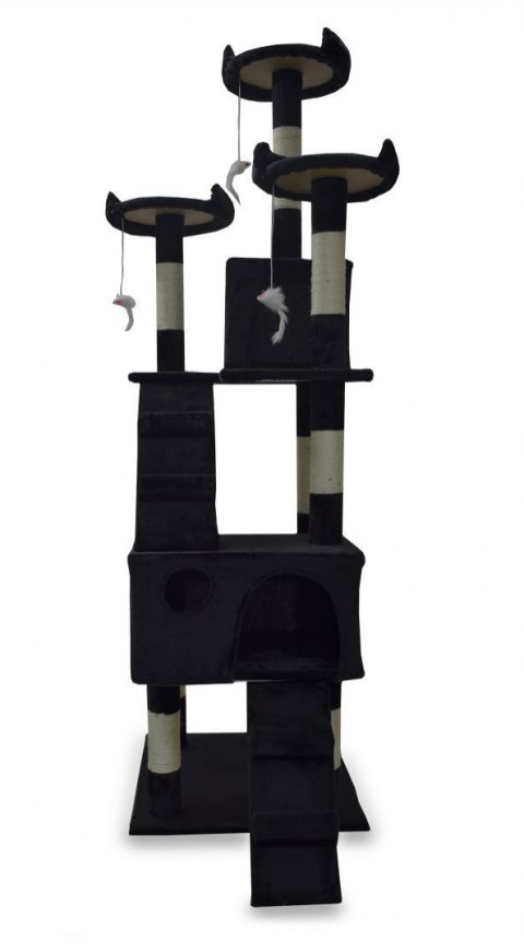 Drapak drzewko Legowisko Wieża dla Kota 170cm Czarny ANIMEL Drapak drzewko Legowisko Wieża dla Kota 170cm Czarny ANIMEL