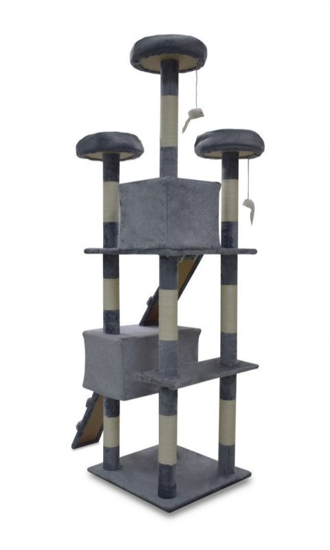 Drapak drzewko Legowisko Wieża dla Kota 170cm Jasnoszary ANIMEL Drapak drzewko Legowisko Wieża dla Kota 170cm Jasnoszary ANIMEL