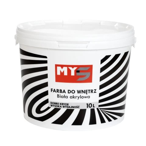FARBA AKRYLOWA DO WNĘTRZ BIAŁA MY5 10L FARBA AKRYLOWA DO WNĘTRZ BIAŁA MY5 10L
