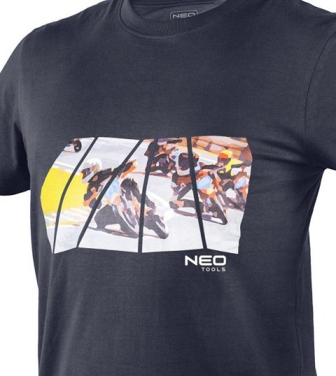 T-SHIRT Z NADRUKIEM MOTOR ROZMIAR XXL