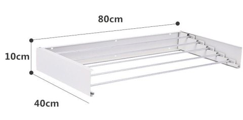Suszarka na pranie Ścienna Składana METALOWA 80cm Wisząca Rozkładana mocna Suszarka na pranie Ścienna Składana METALOWA 80cm Wisząca Rozkładana mocna