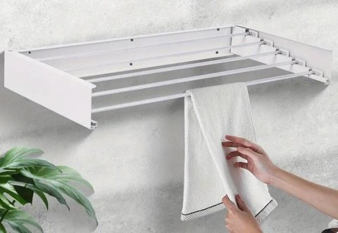Suszarka na pranie Ścienna Składana METALOWA 80cm Wisząca Rozkładana mocna Suszarka na pranie Ścienna Składana METALOWA 80cm Wisząca Rozkładana mocna