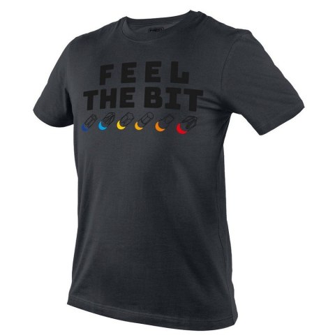 T-SHIRT Z NADRUKIEM FEEL THE BIT ROZMIAR XXL T-SHIRT Z NADRUKIEM FEEL THE BIT ROZMIAR XXL