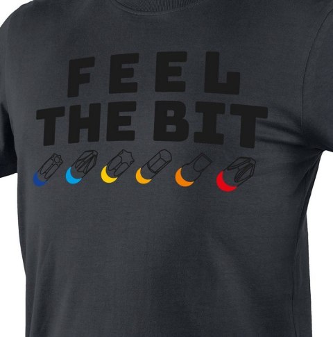 T-SHIRT Z NADRUKIEM FEEL THE BIT ROZMIAR XXL T-SHIRT Z NADRUKIEM FEEL THE BIT ROZMIAR XXL