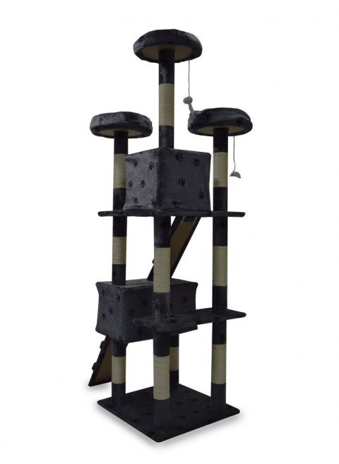 Drapak drzewko Legowisko Wieża dla Kota 170cm Ciemnoszary w łapki ANIMEL Drapak drzewko Legowisko Wieża dla Kota 170cm Ciemnoszary w łapki ANIMEL