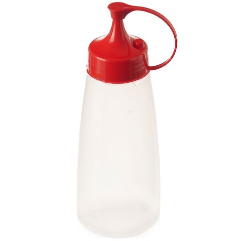 Butelka z dozownikiem i zatyczką / dyspenser pojemnik do sosów 525 ml Butelka z dozownikiem i zatyczką / dyspenser pojemnik do sosów 525 ml
