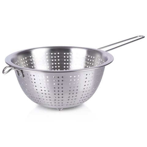 Cedzak kuchenny durszlak stalowy sitko miska ociekacz z uchwytem okrągły 24 cm