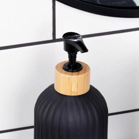 Dozownik do mydła szklany czarny 400 ml Dozownik do mydła szklany czarny 400 ml