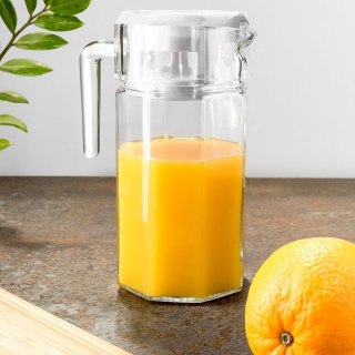 Dzbanek szklany do wody kompotu napojów lemoniady z uchwytem i pokrywką 1,5 l