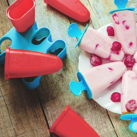 Foremka forma do lodów na patyku lody 6 sztuk stojak Foremka forma do lodów na patyku lody 6 sztuk stojak