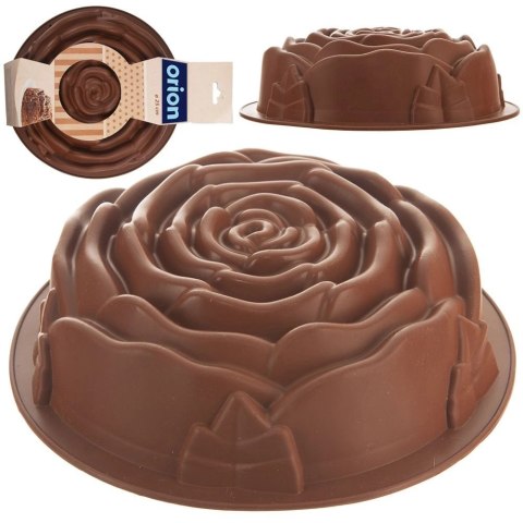 Forma do babki silikonowa róża brązowa SILLINIE 25 cm Forma do babki silikonowa róża brązowa SILLINIE 25 cm
