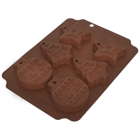 Forma foremka silikonowa do pieczenia ciastek świąteczna bombki choinka gwiazda Forma foremka silikonowa do pieczenia ciastek świąteczna bombki choinka gwiazda