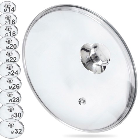 Glasdeckel Pfannen-Deckel Topfdeckel Universaldeckel mit Edelstahlrand hitzebeständiges Glas 32 cm Glasdeckel Pfannen-Deckel Topfdeckel Universaldeckel mit Edelstahlrand hitzebeständiges Glas 32 cm