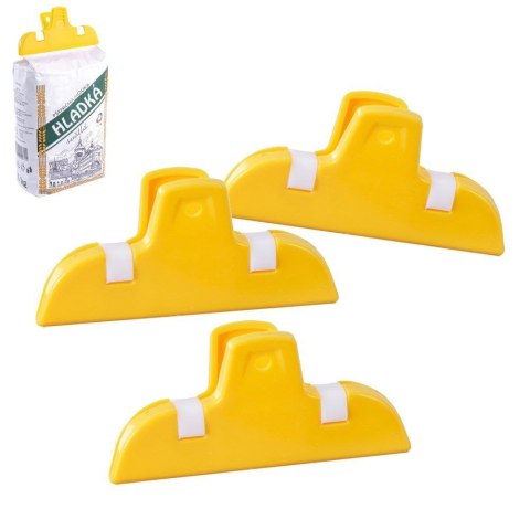 Klipsy do zamykania opakowań żywności 7 cm 3szt Klipsy do zamykania opakowań żywności 7 cm 3szt