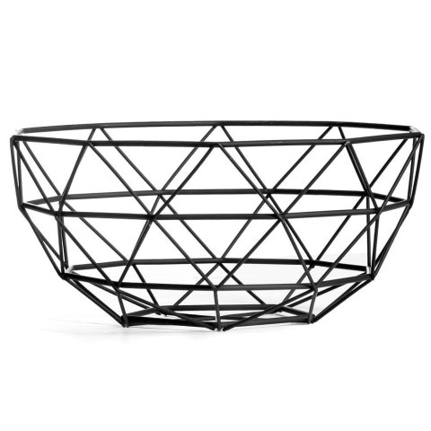 Koszyk na owoce i warzywa geometryczny metalowy czarny kosz patera miska