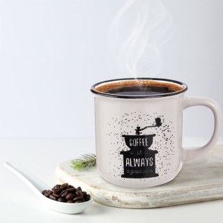 Kubek ceramiczny z uchem do kawy herbaty 370 ml