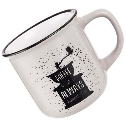 Kubek ceramiczny z uchem do kawy herbaty 370 ml