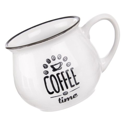 Kubek ceramiczny z uchem do kawy herbaty biały 320 ml Kubek ceramiczny z uchem do kawy herbaty biały 320 ml