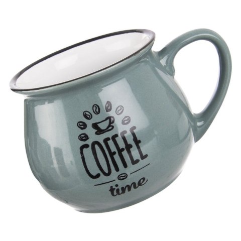 Kubek ceramiczny z uchem do kawy herbaty szary 320 ml Kubek ceramiczny z uchem do kawy herbaty szary 320 ml