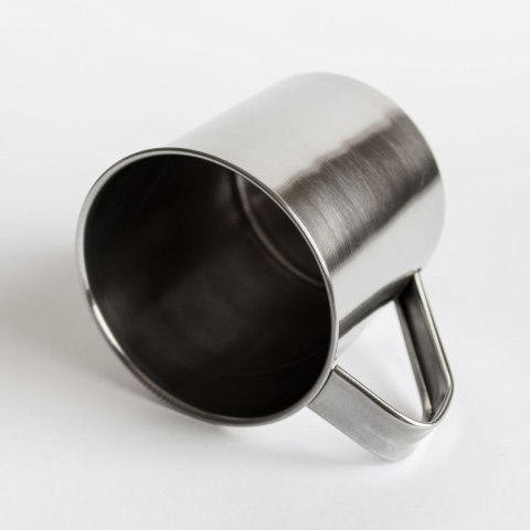 Kubek garnek stalowy z uchwytem turystyczny wędkarski 9 cm 450 ml Kubek garnek stalowy z uchwytem turystyczny wędkarski 9 cm 450 ml