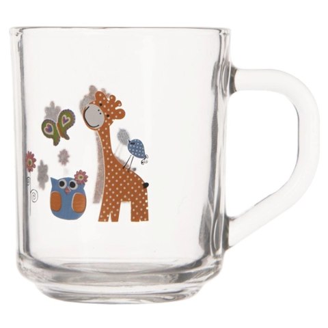 Kubek szklany ŻYRAFA 230 ml Kubek szklany ŻYRAFA 230 ml