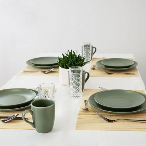 Kubek z uchem do picia kawy herbaty napojów ceramiczny zielony ALFA 350 ml Kubek z uchem do picia kawy herbaty napojów ceramiczny zielony ALFA 350 ml