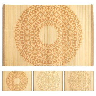 Mata kuchenna na stół bambusowa zwijana mandala zestaw 4 szt. 30x45 cm