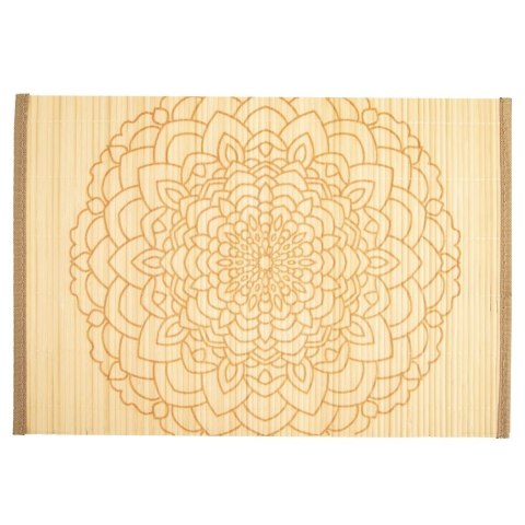 Mata kuchenna na stół bambusowa zwijana mandala zestaw 4 szt. 30x45 cm Mata kuchenna na stół bambusowa zwijana mandala zestaw 4 szt. 30x45 cm