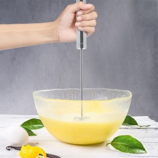 Mieszadło obrotowe stalowe trzepaczka ubijaczka obrotowa ręczna mikser ręczny 36 cm