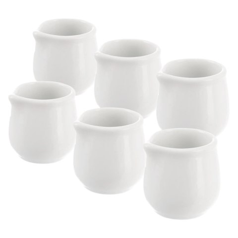 Mlecznik porcelanowy biały MONA 4x4 cm, 20 ml 6 szt. Mlecznik porcelanowy biały MONA 4x4 cm, 20 ml 6 szt.