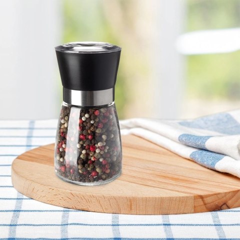 Młynek do pieprzu i soli szklany 13 cm Młynek do pieprzu i soli szklany 13 cm