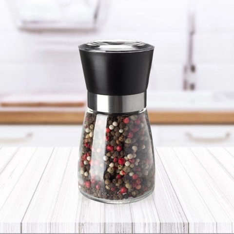 Młynek do pieprzu i soli szklany 13 cm Młynek do pieprzu i soli szklany 13 cm