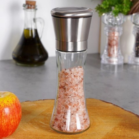 Młynek do pieprzu i soli szklany 19 cm Młynek do pieprzu i soli szklany 19 cm