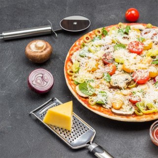 Nóż okrągły radełko do krojenia pizzy stalowy krajalnica krajacz 21 cm