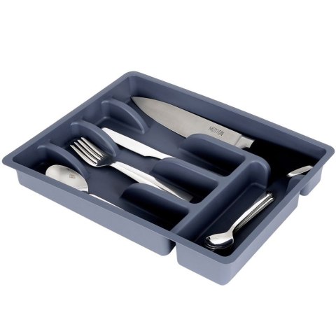 Organizer na sztućce przybory wkład do szuflady szary 5 przegródek 36x25,5x5,5 cm Organizer na sztućce przybory wkład do szuflady szary 5 przegródek 36x25,5x5,5 cm