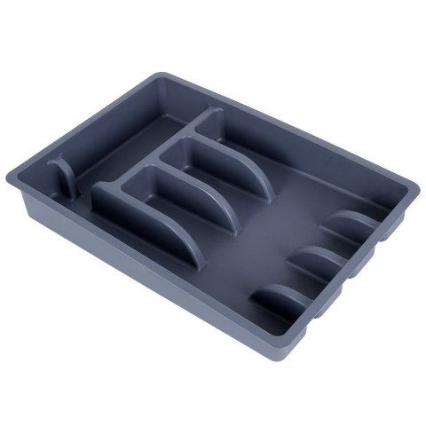 Organizer na sztućce przybory wkład do szuflady szary 5 przegródek 36x25,5x5,5 cm Organizer na sztućce przybory wkład do szuflady szary 5 przegródek 36x25,5x5,5 cm