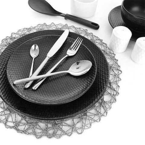 Podkładka pod talerz sztućce okrągła / mata kuchenna papierowa szara 35 cm Podkładka pod talerz sztućce okrągła / mata kuchenna papierowa szara 35 cm