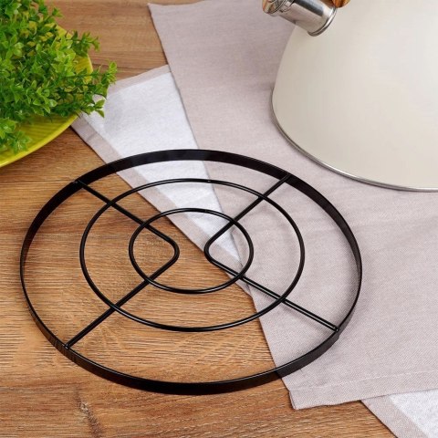 Podstawka pod garnek metalowa czarna RADKA 23 cm Podstawka pod garnek metalowa czarna RADKA 23 cm