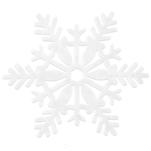 Podstawka pod kubek filcowa biała płatek śniegu zestaw 6 szt. 13,5 cm Podstawka pod kubek filcowa biała płatek śniegu zestaw 6 szt. 13,5 cm