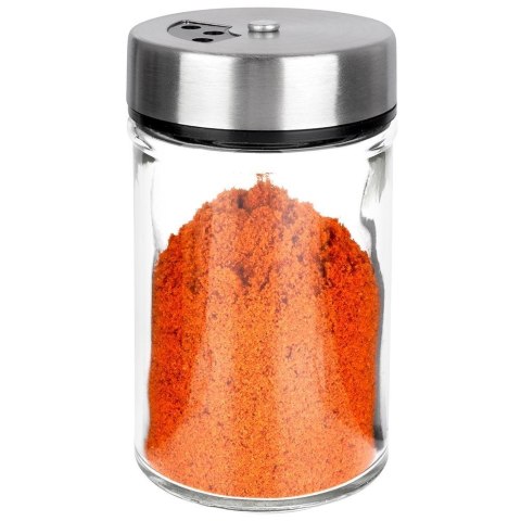 Pojemnik szklany na przyprawy z dozownikiem 100 ml Pojemnik szklany na przyprawy z dozownikiem 100 ml