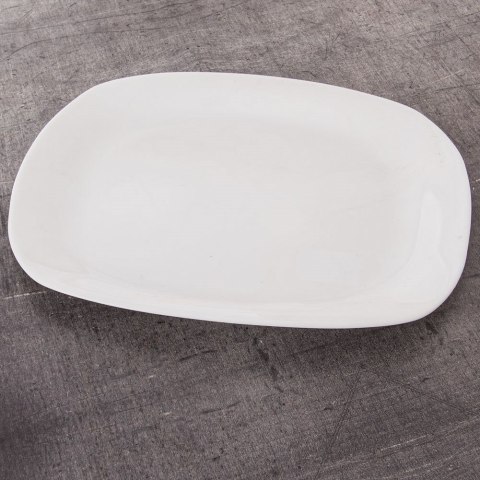Półmisek szklany biały prostokątny talerz patera szklana 28x21 cm Półmisek szklany biały prostokątny talerz patera szklana 28x21 cm