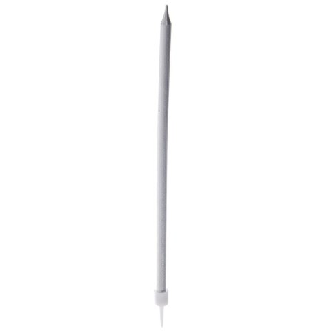 Świeczki do tortu srebrne długie 14,5 cm 12 szt. Świeczki do tortu srebrne długie 14,5 cm 12 szt.