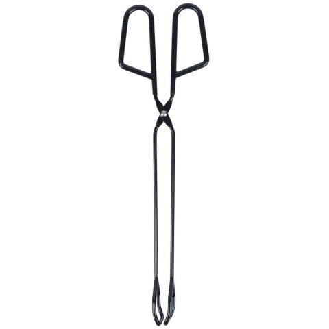 Szczypce grillowe metalowe czarne 31,5 cm