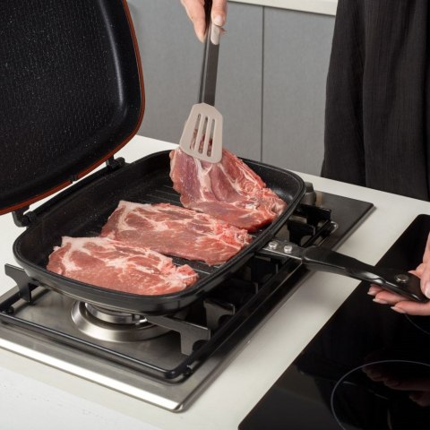 Szczypce kuchenne silikonowe grillowe do przewracania obracania nakładania 38 cm