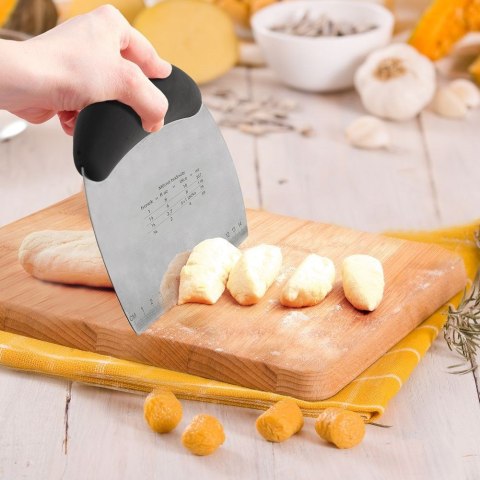Szpatułka cukiernicza z miarką i rozdrabniacz stalowy 16 cm