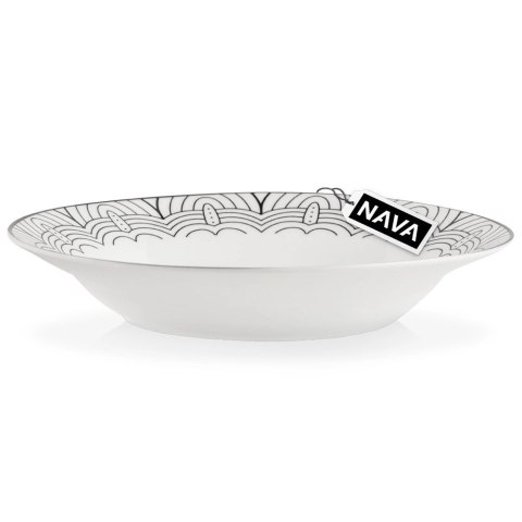 Talerz obiadowy głęboki porcelanowy MAYA 22,5 cm, 700 ml Talerz obiadowy głęboki porcelanowy MAYA 22,5 cm, 700 ml