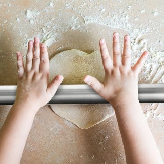 Wałek cukierniczy do ciasta masy cukrowej lukru stalowy 40 cm
