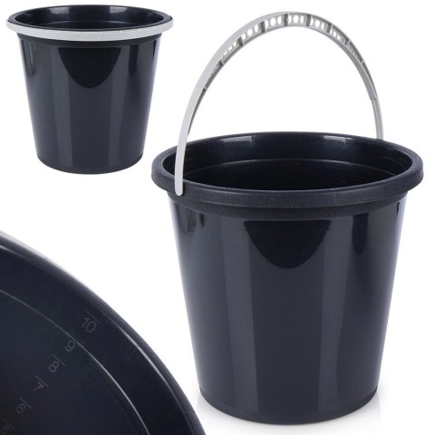 Wiadro plastikowe czarne 10 l Wiadro plastikowe czarne 10 l